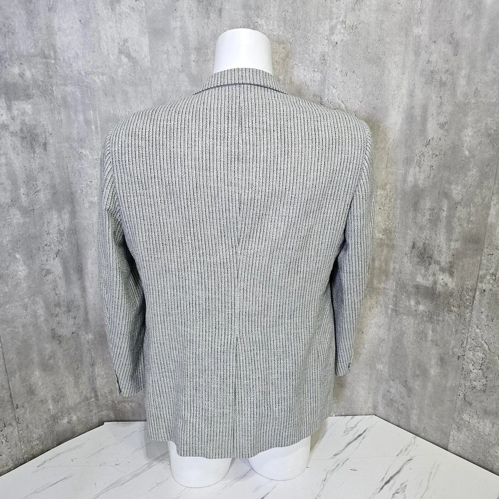 Christian Dior Monsieur Mens Striped Two Button Blazer Sport Coat Made‎ in USA